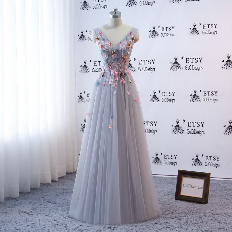 Floral Tulle Wedding Dress