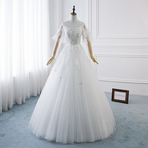 gold and white bridal dress