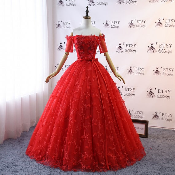 short red quinceanera dresses