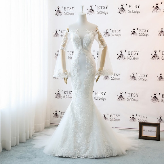 etsy lace wedding dress