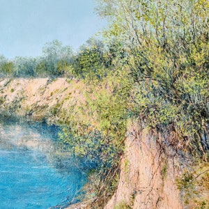 Original oil painting &quot;Cliff&quot;, 30&quot;/24&quot;