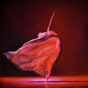 Canvas Print &quot;Ballerina in Red&quot;