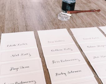 Handwritten Calligraphy Place Cards