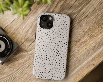 Boho Dot Print Phone Case for Samsung and iPhone 11 12 13 14 15 16 Pro Max Plus with Tough Sturdy Protection