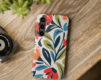 Matisse-Inspired Floral Phone Case for Samsung and iPhone 11 12 13 14 15 16 Pro Max Plus Tough Sturdy Protection