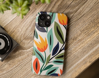 Cute Floral Phone Case for iPhone 11 12 13 14 15 16 Pro Max Plus Tough Sturdy Protection