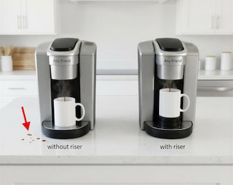 Rialzo regolabile per tazze da caffè per macchine da caffè monodose / Rialzo universale per tazze / Previene schizzi di caffè e sporco sul piano di lavoro