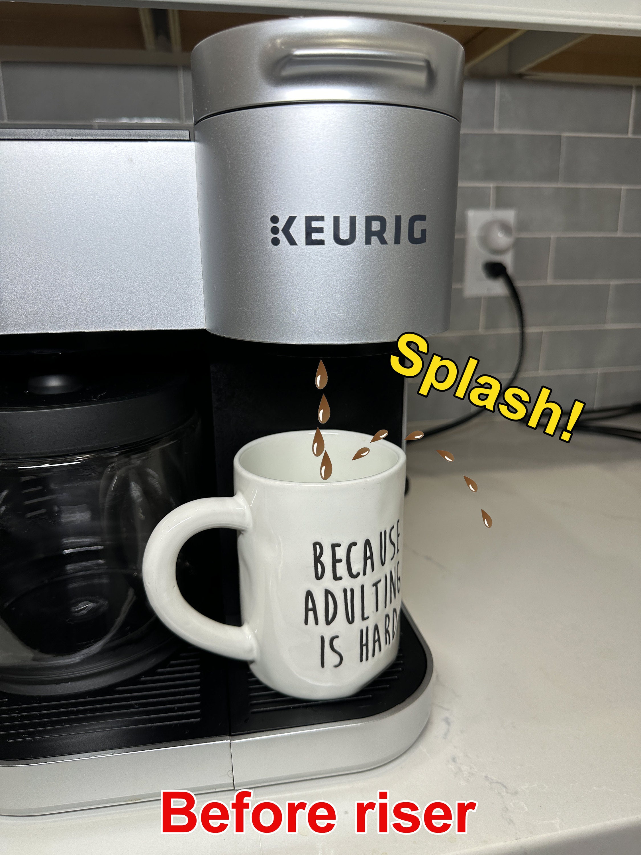 Coffee Cup Riser for Keurig Kduo Coffee Maker Stops Coffee Splatter Etsy