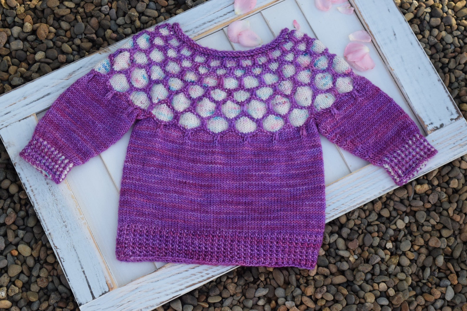 Little Ethereal Sweater PDF Knitting Pattern in English and Spanish 2
