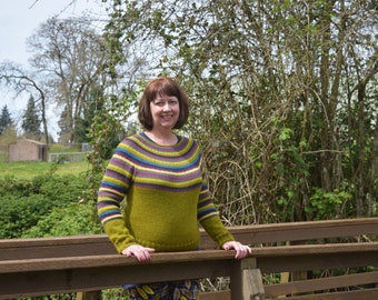 Color Bliss Sweater PDF Knitting Pattern