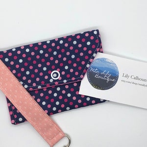 Navy & Pink Wiederverwendbare Geschenkkartenhalter, Zero Waste Umschlag, Nachhaltige Geschenkverpackung, Süße Geschenkkarte Geldbörse, Muttertag Geschenkkarte Ideen