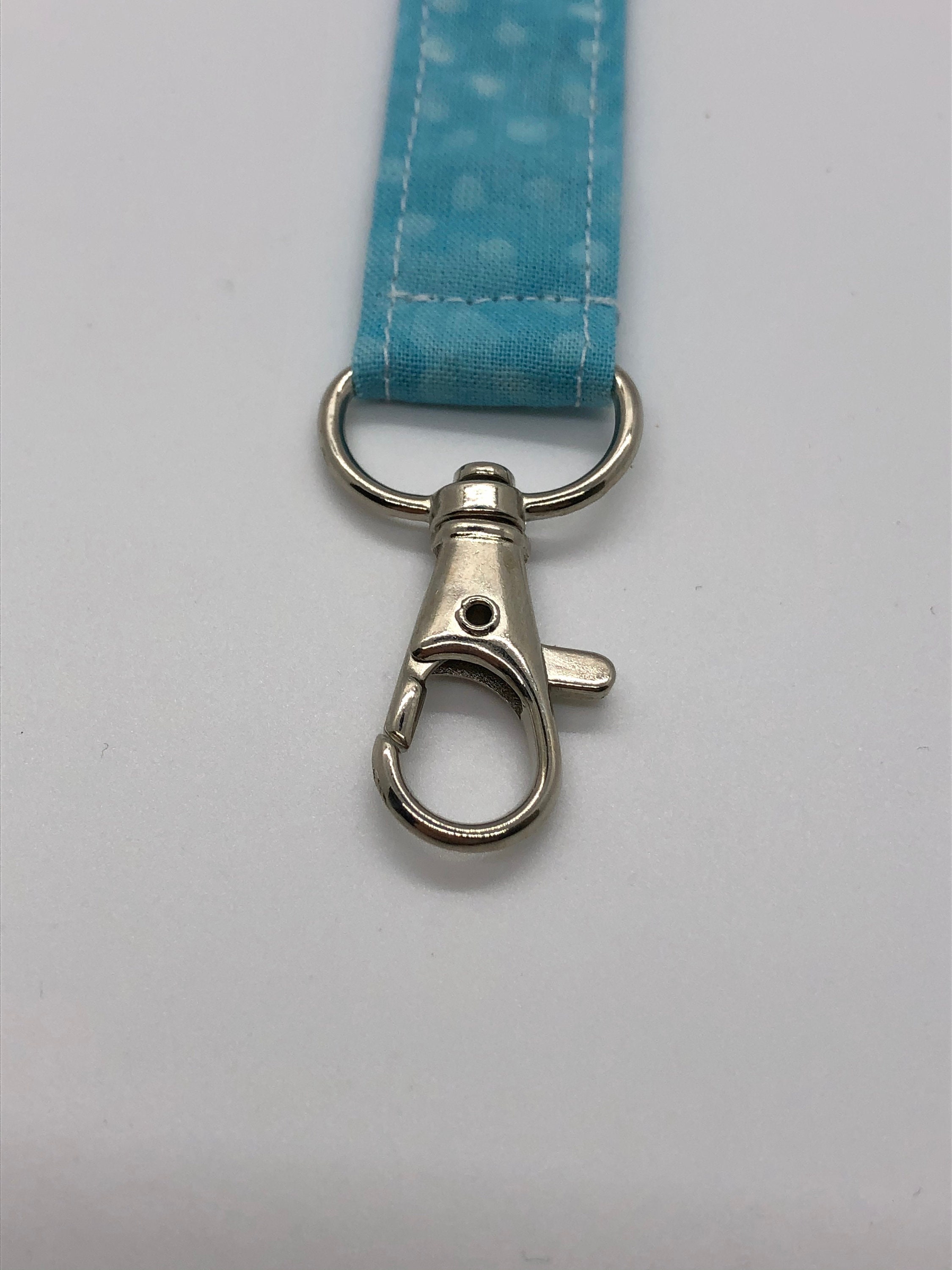 Wristlet Key Fob, Key Chain Lanyard, Fabric Wrist Strap, Clip on Key