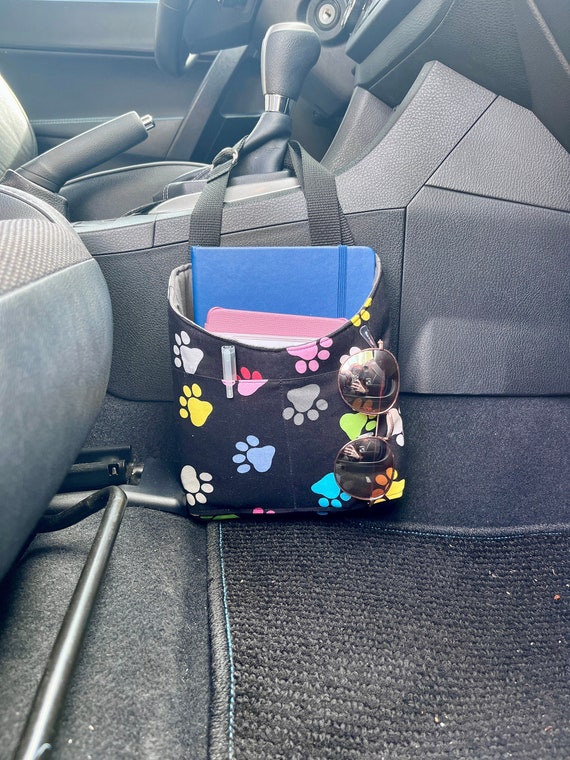 Paw Print Organization Caddy, Car Storage Bag, Hanging Trash Bin