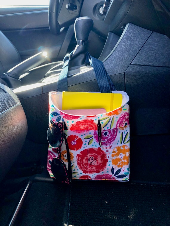 Watercolor Car Organization Caddy Hangs Over the Front Seat, Back Seat,  Console. Perfect Organizer for Road Trips With Kids or Teens 