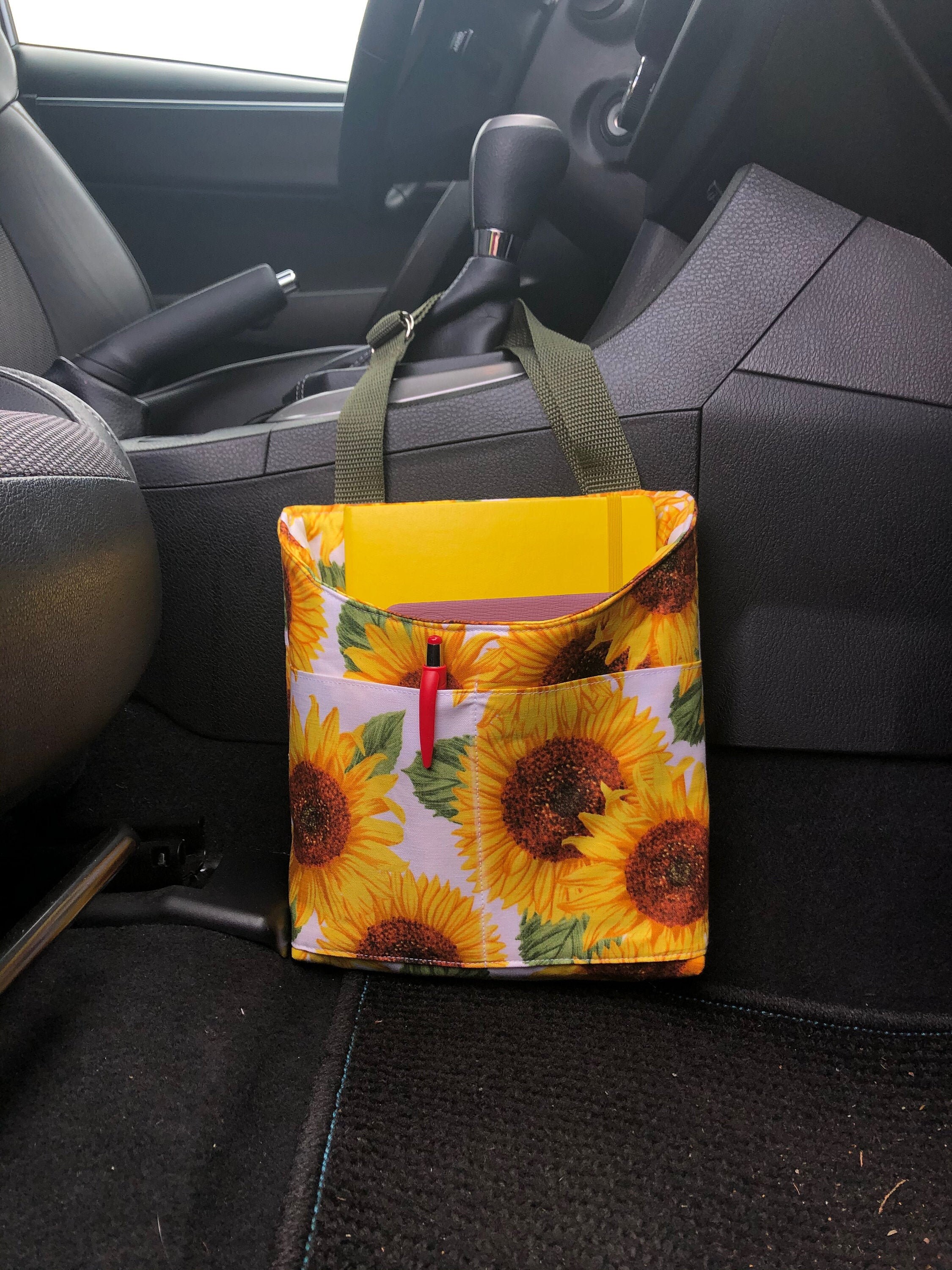 Watercolor Car Organization Caddy Hangs Over the Front Seat, Back Seat,  Console. Perfect Organizer for Road Trips With Kids or Teens 
