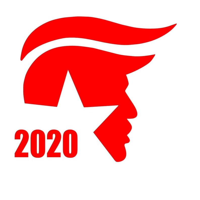 Trump Hair Silhouette 2020 Politique Decal Decal Bumper | Etsy