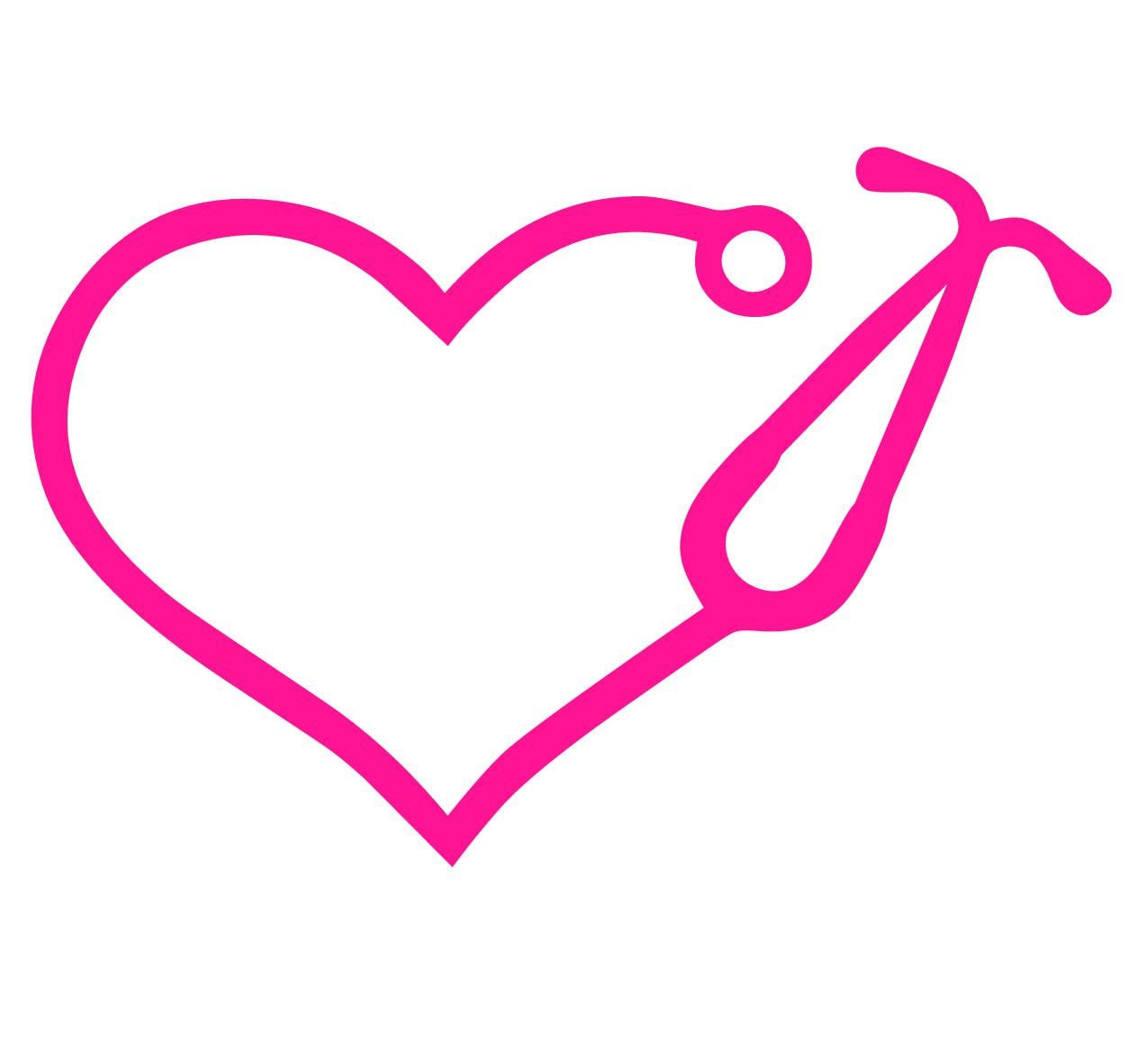 Stethoscope Heart Vinyl Car Window Decal Bumper Sticker Etsy