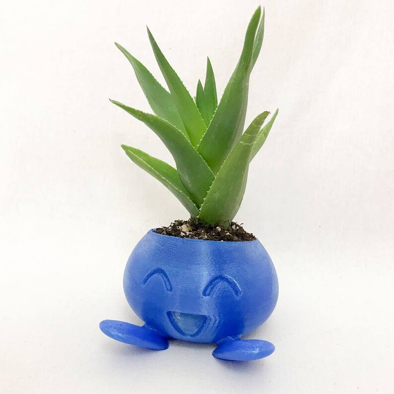Oddish PlanterOddishPokemonSucculent Planter3D Printed PlanterPokemon Planter3D PrintedFor HerFor HimGardeningIndoor Planter