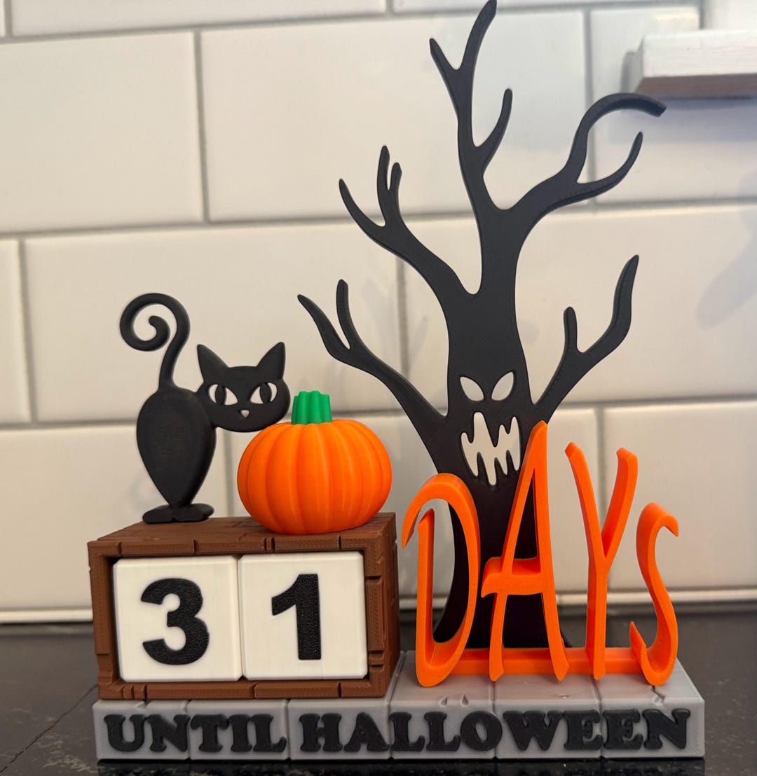 3D Printed Halloween Countdown Calendar - Etsy