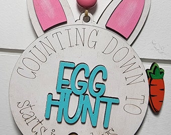 Bunny Easter Egg Hunt Countdown Ornament