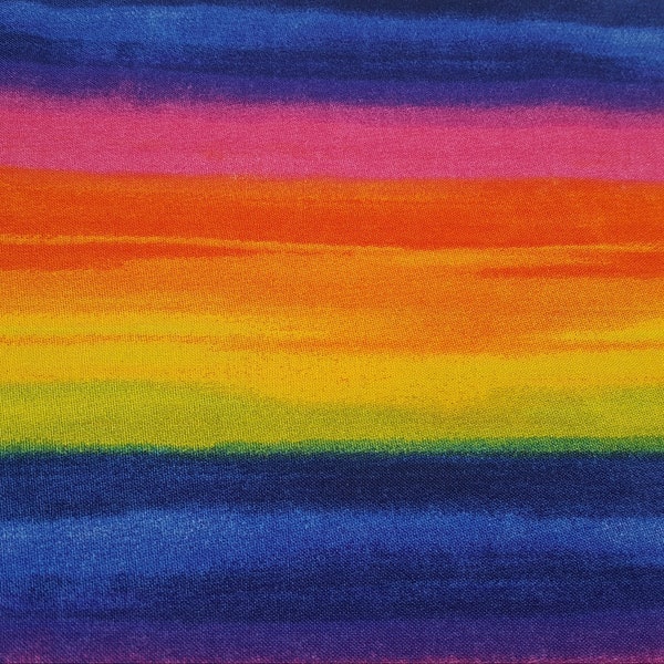 Colorful Rainbow Ombre Cotton Fat Quarter, 18 Inches x 21 Inches