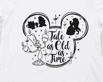 Tale as Old as Time SVG, Beauty and the Beast Svg, Magical Castle Svg, Vacation Svg, Mouse Ears Svg, Dxf, Png, disneyland trip SVG