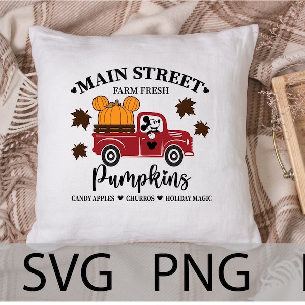 Farm Fresh Pumpkin, Mickey Pumpkin, Mickey Thanksgiving, Mickey Truck, Mickey pumpkin sign, Fall, PNG, SVG, Iron On, Transfer, layer file