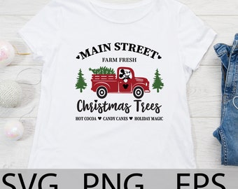 Znak ciężarówki z choinką Mickey'ego SVG, znak głównej ulicy świątecznej, znak ciężarówki z choinką Mickey'ego, plik do cięcia, prasowanie, warstwa, PNG, SVG