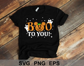 Boo to You!, Mickey Kürbis Svg, Halloween Kürbis Shirt, Mickey Halloween Party SVG, Boo Bash Halloween svg, mickey ghost, nicht so gruselig