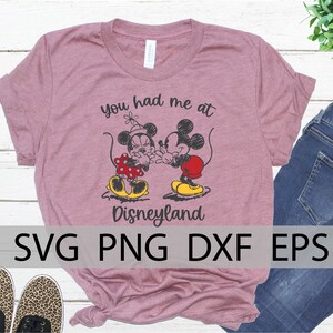 You had me at Disneyland SVG, Minnie Mouse Sketch SVG PNG Dxf, Classic Mickey Sketch, Cut File, Minnie Vacation Shirt, disneyland trip