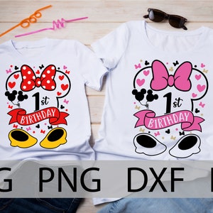Minnie 1st Birthday, Minnie Family Birthday shirt, Disneyland birthday trip SVG, Minnie Birthday Squad, Matching Birthday shirt, cut files