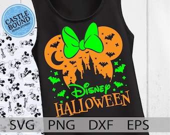 Halloween Minnie Mouse Shirt SVG, Mickey Halloween Party SVG, Castle Shirt SVG, Boo Bash Halloween, Halloween cut files, not so spooky, bats