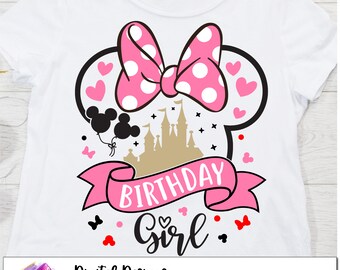 Minnie Birthday Girl, Minnie Family Birthday shirt, Disneyland birthday trip, Minnie Birthday Squad, Matching birthday shirts, dxf, svg, png