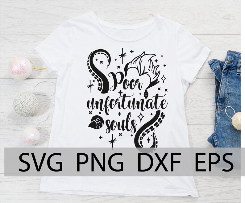 Poor Unfortunate Souls svg, Ursula svg, Tentacles svg, sea witch SVG, Villains svg, png, iron on, cricut cut files, little mermaid svg image 4