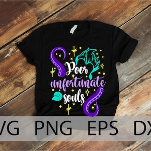 Arme Unglückliche Seelen svg, Ursula svg, Tentakel svg, Sea Witch SVG, Bösewichte svg, png, bügeln, cricut Cut Files, little mermaid svg