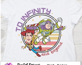 Vintage Woody and buzz png, Retro Woody and buzz Png, To Infinity and beyond Png, Retro Family Vacation Png, Family Trip Png, Magic Castle