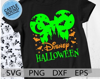 Halloween Mouse Shirt SVG, Mickey Halloween Party, Castle Shirt SVG, Boo Bash Halloween, PNG, Halloween cut files, not so spooky, bats