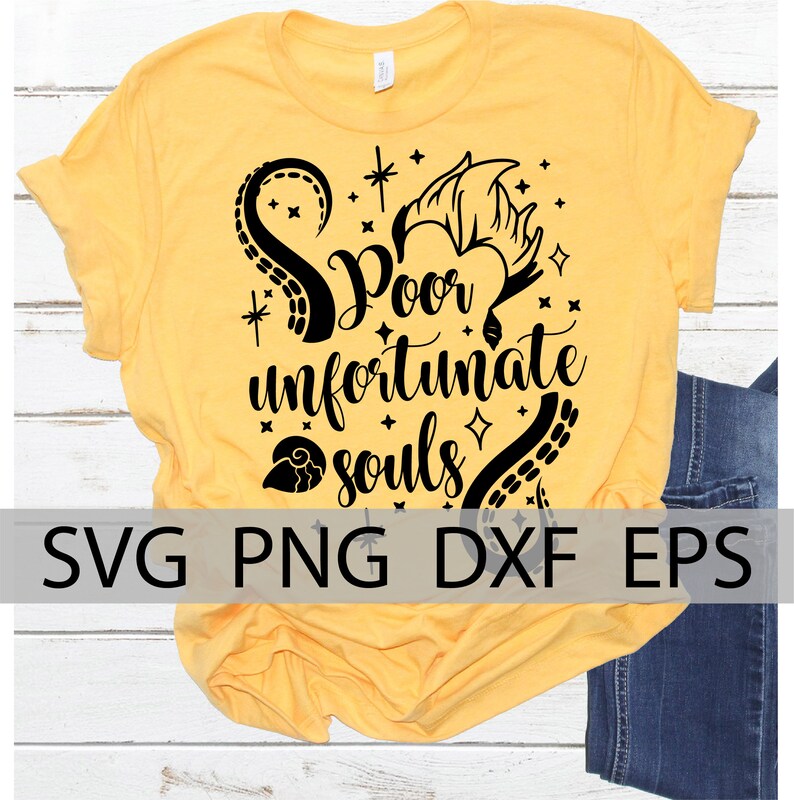 Poor Unfortunate Souls svg, Ursula svg, Tentacles svg, sea witch SVG, Villains svg, png, iron on, cricut cut files, little mermaid svg image 7
