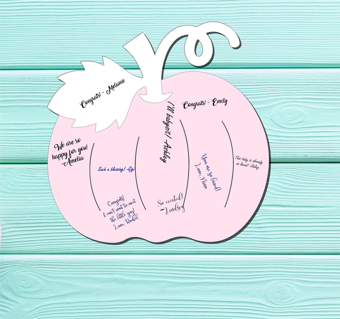 Alternative Guestbook Pumpkin Baby Shower Rustic Wedding Etsy