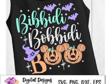 Bibbidi Bobbidi Boo Svg, Mickey Pumpkin Svg, Halloween Pumpkin Shirt, Mickey Halloween Party SVG, Boo Bash Halloween svg, not so spooky
