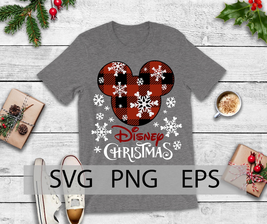 Mickey Plaid Png, Mickey Plaid Head SVG, Christmas Plaid, Mickey Merry ...