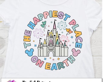 Happiest Place On Earth PNG SVG, Magical Castle Png, Family Vacation Png, Magic Castle, Magical Kingdom Png, Family Shirt, Digital Download