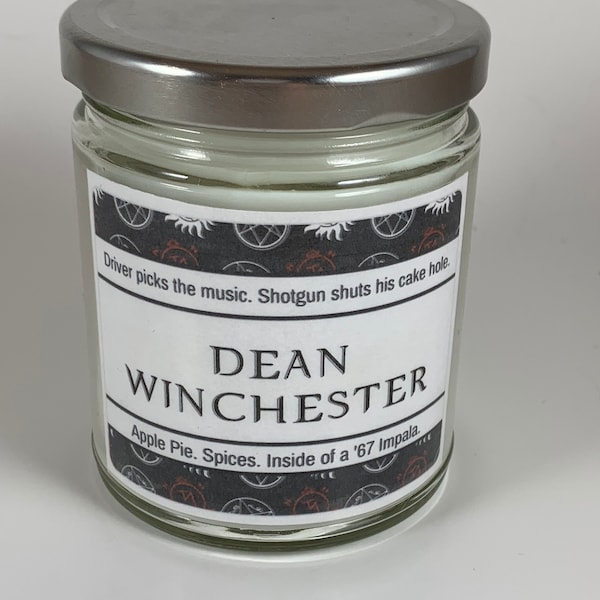 Dean Winchester Candle Etsy