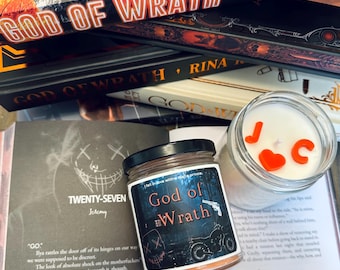 God of Wrath | Rina Kent | Legacy of Gods | Jeremy Volkov | Cecily Knight | Dark Romance | Bookish Inspired Candle