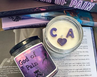 God of Pain | Rina Kent | Legacy of Gods | Creighton King | Annika Volkov | Little Purple | Dark Romance | Bookish Inspired Candle