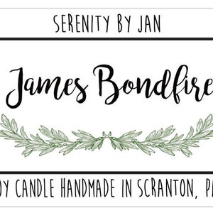 James Bonfire | Bonfire Scented | Serenity by Jan | The Office Modern Farmhouse Inspired Candle