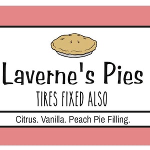 Laverne&#39;s Pies | Tires Fixed Also | The Office | Serenity by Jan | Dwight Schrute Inspired Candle