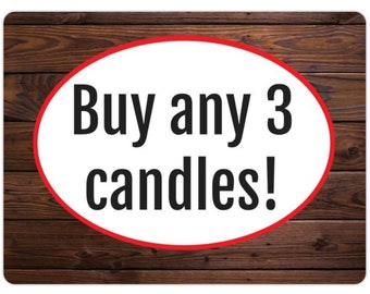 Choose any 3 candles and save on shipping costs! Black Friday Holiday Christmas Bundle Sale