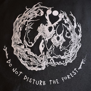 Forest Ghosts parche o espaldera. Backpatch or bagpatch. Screen printing. Ecofriendly water based ink.