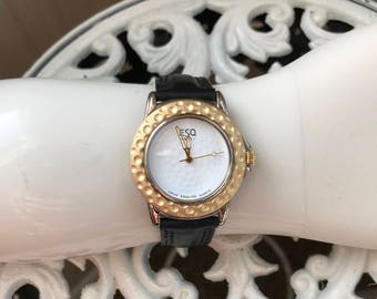 ESQ Men’s Watch with Black Leather Band
